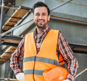 man on construction site