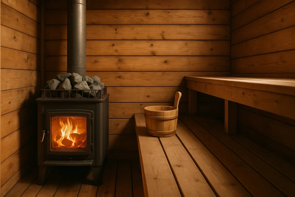 Traditional Wood-Burning Sauna