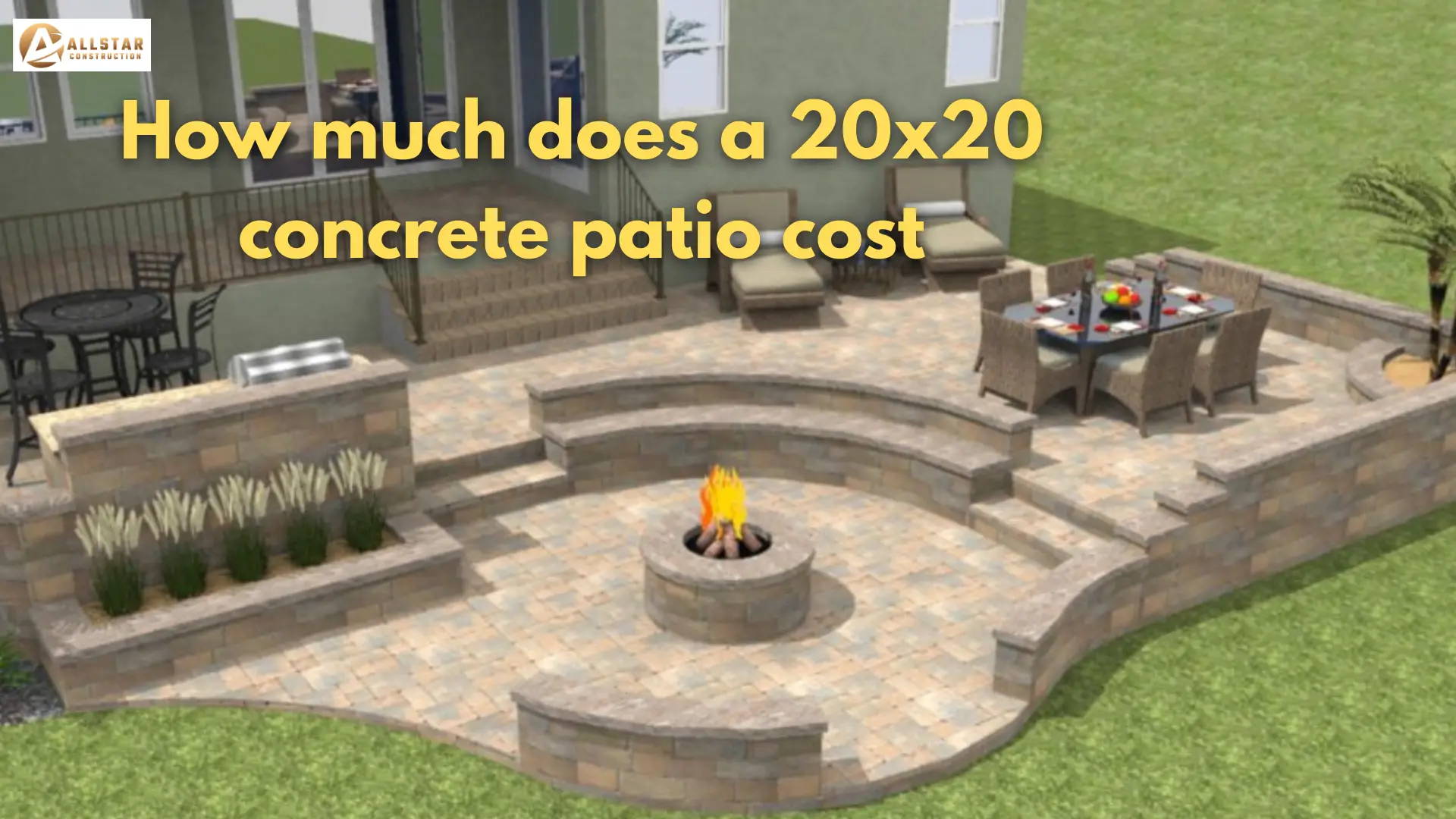 How much does a 20x20 concrete patio cost