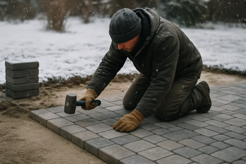 Install a Paver Patio in Winter