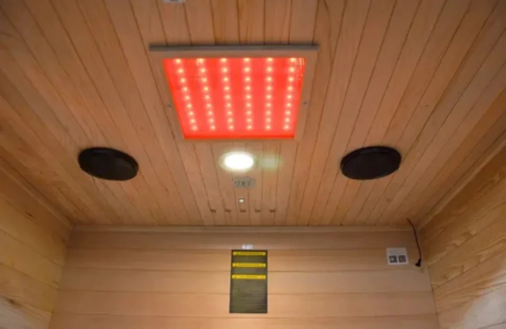 infrared sauna with red light