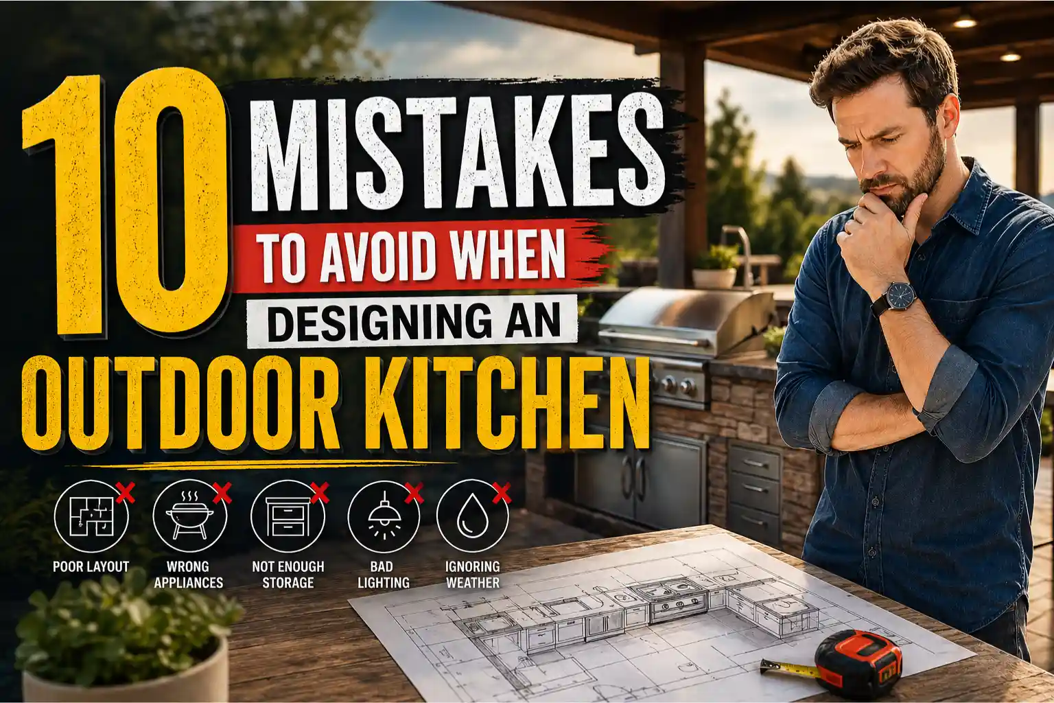  10 Mistakes To Avoid When Designing an Outdoor Kitchen