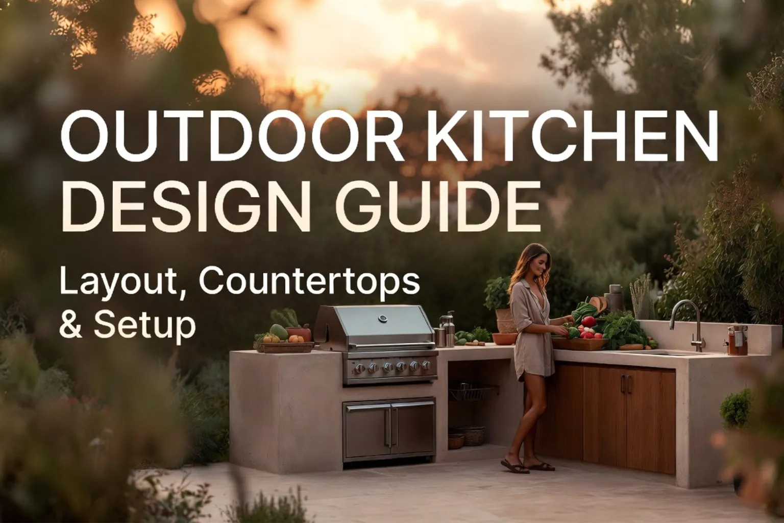 Outdoor Kitchen Design Guide: Layout, Countertops & Setup